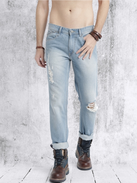 

Roadster Men Blue Slim Fit Mid Rise Mildly Distressed Jeans