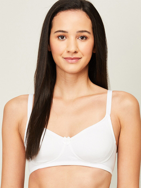 

Ginger by Lifestyle Solid White Cotton Bra