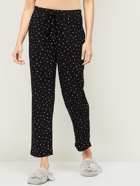 

Ginger by Lifestyle Woman Black Cotton Lounge Pants