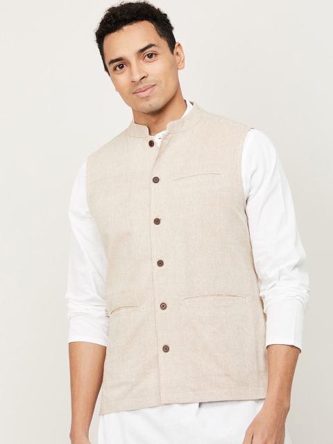 

Melange by Lifestyle Men Beige Tailored Jacket