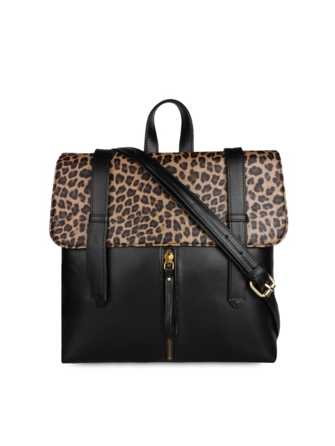 

Berrypeckers Black & Brown Printed Satchel