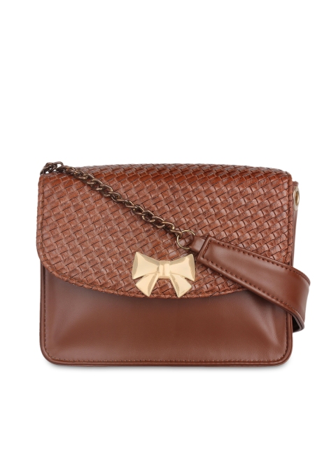 

Berrypeckers Tan Brown Woven Sling Bag