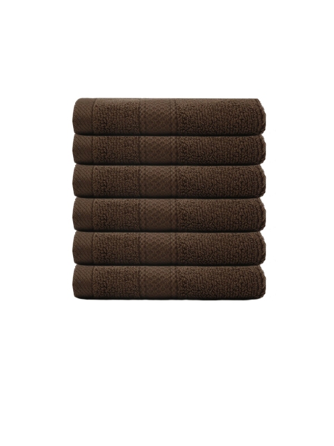 

Trident Set Of 6 Brown Solid 500 GSM Pure Cotton Face Towels