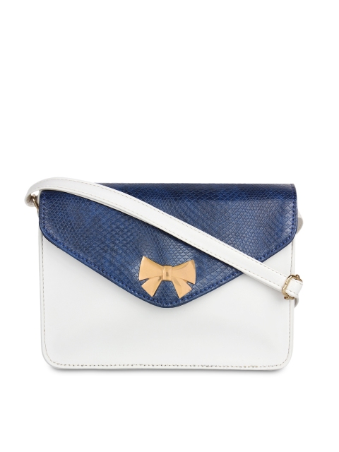 

Berrypeckers White & Navy Colourblocked Sling Bag