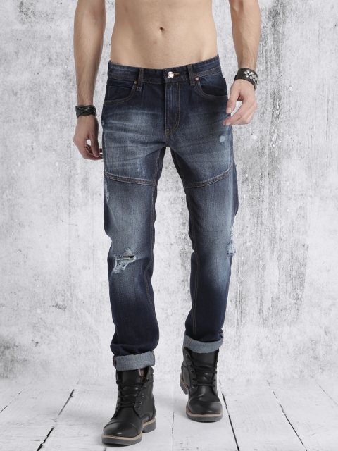 

Roadster Men Blue Slim Fit Mid-Rise Mildly Distressed Jeans