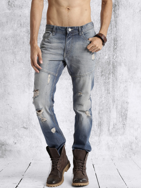 

Roadster Men Blue Slim Fit Mid Rise Mildly Distressed Jeans