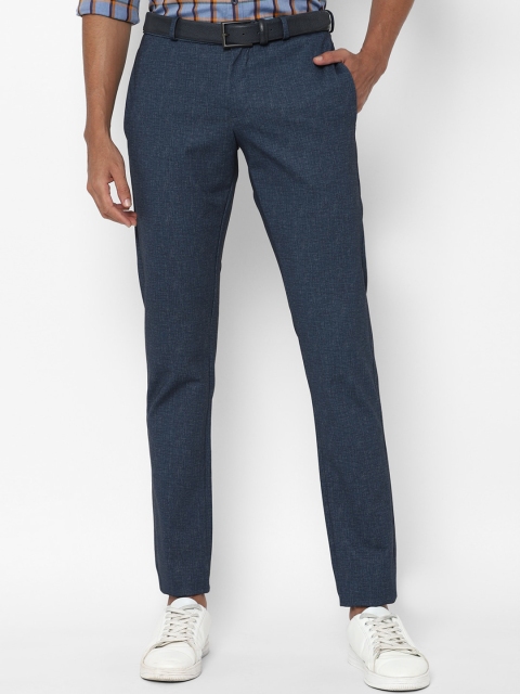 

Allen Solly Men Navy Blue Slim Fit Trousers