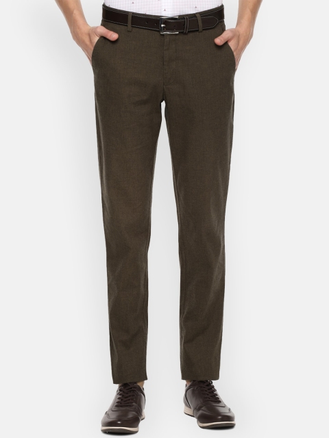 

Louis Philippe Men Brown Slim Fit Formal Trousers