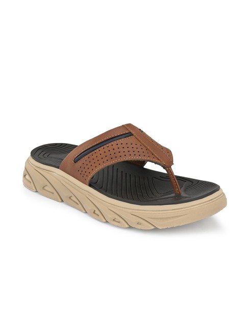 

SOFTIO Men Khaki & Black Comfort Sandals