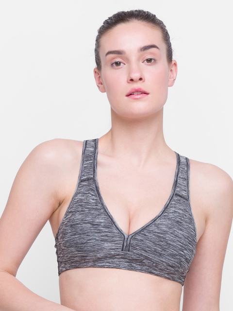 

Candyskin Black & Grey Removable Padded Sports Bra