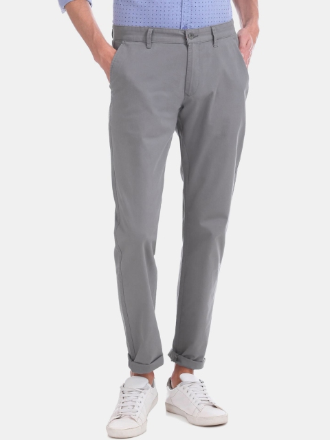 

Ruggers Men Grey Slim Fit Trousers