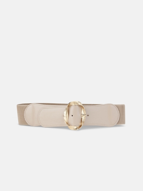 

Kazo Women Beige & Gold Toned PU Belt