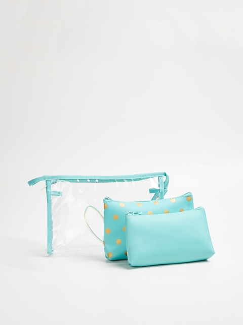 

Ginger by Lifestyle Set of 3 Mint Green Cosmetic Pouch