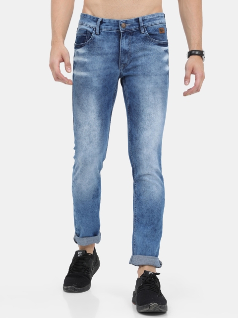 

VUDU Men Blue Smart Slim Fit Heavy Fade Stretchable Jeans