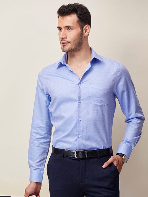 

J Hampstead Men Blue Classic Slim Fit Formal Shirt