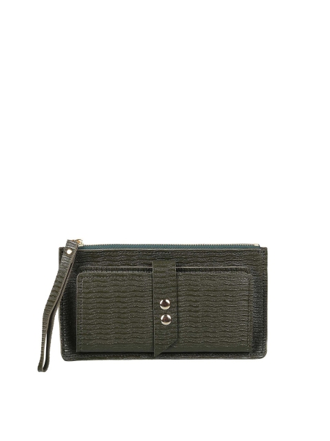 

WALKWAY Women Green Envelope Wallet