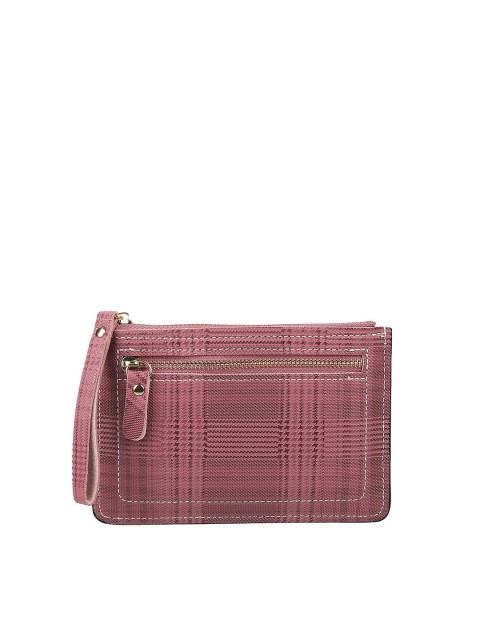 

WALKWAY by Metro Women Purple Checked Purse Clutch