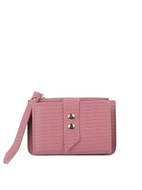 

WALKWAY by Metro Women Pink Textured Zip Detail Two Fold Wallet