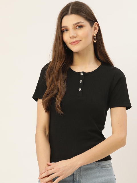 

Madame Black Ribbed Top