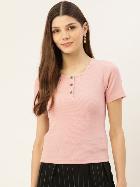 

Madame Pink Ribbed Top