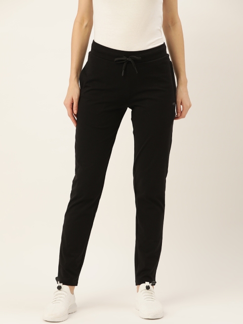 

Madame Women Black Solid Track Pants