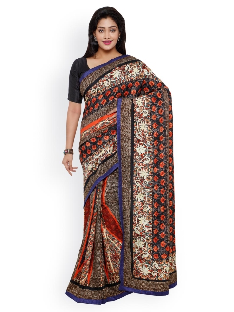 

Satrani Multicoloured Poly Silk Printed Saree, Multi