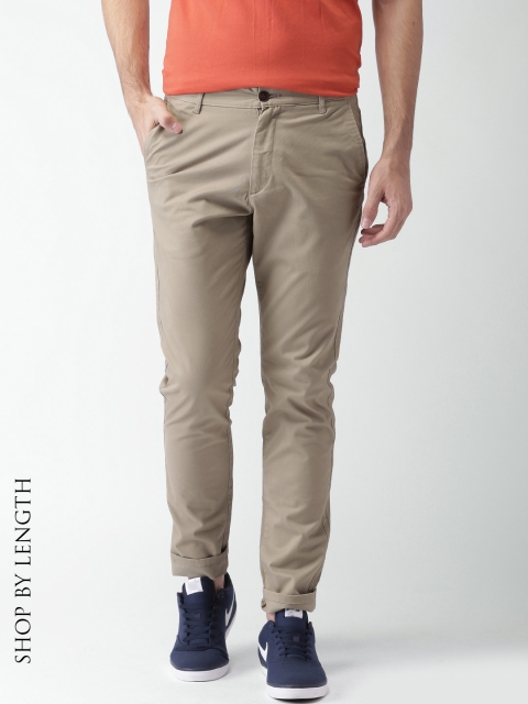 

Mast & Harbour Men Khaki Slim Fit Chino Trousers