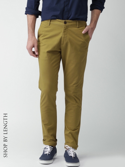 

Mast & Harbour Men Khaki Slim Fit Chino Trousers