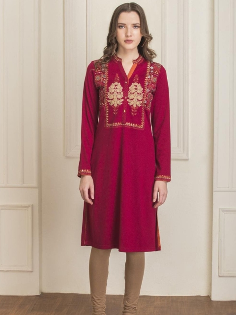 

Lakshita Women Pink Ethnic Motifs Embroidered Kurta