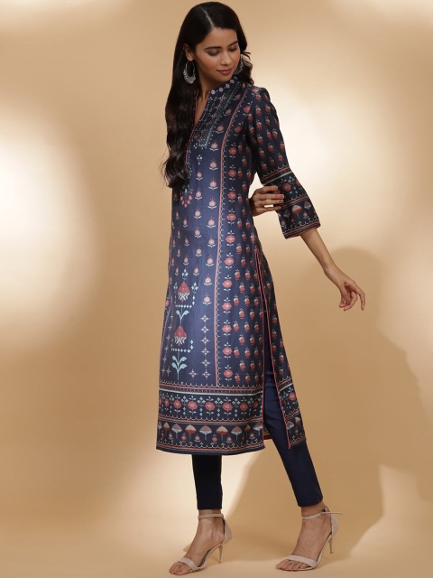 

Lakshita Women Blue Printed Kurta
