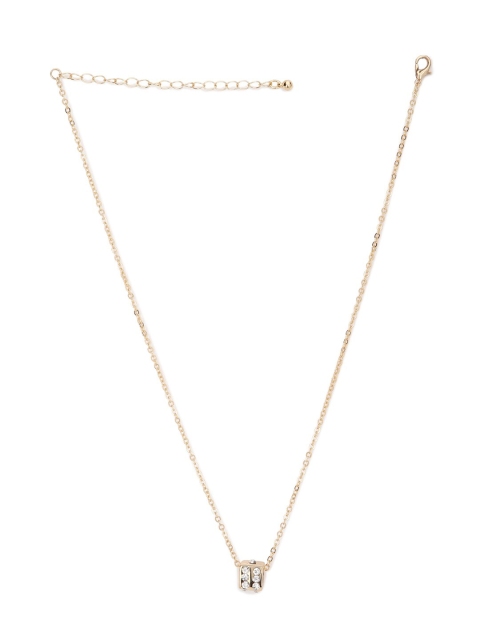 

FOREVER 21 Women Gold-Toned & White Minimal Chain