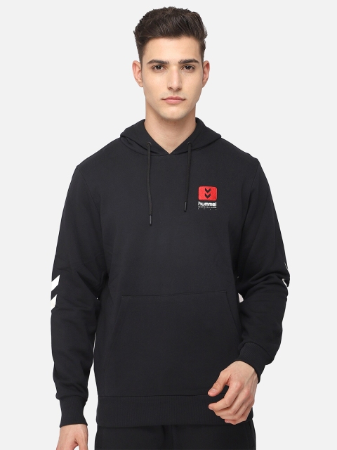 

hummel Men Black Hooded Sweatshirt