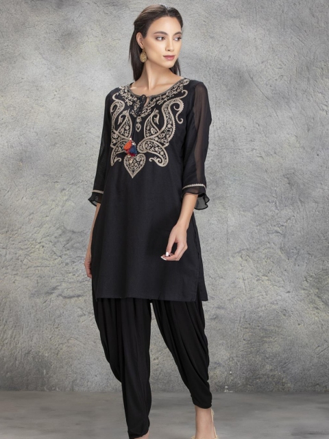 

Lakshita Charcoal Embroidered Tunic