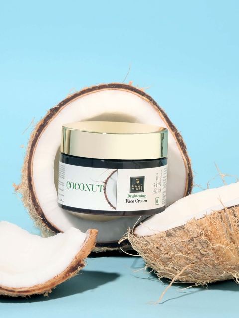 

Good Vibes Coconut Brightening Face Cream - 50 gm, White