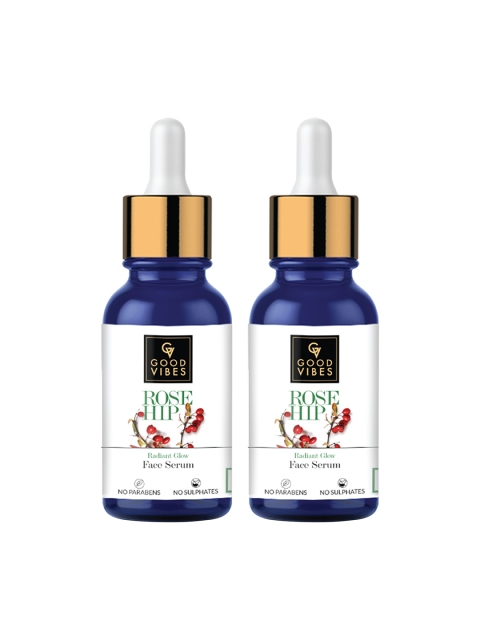 

Good Vibes Set of 2 Rose Hip Radiant Glow Face Serum - 10 ml Each, White