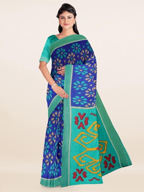 

Pothys Blue & Red Woven Design Saree