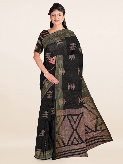 

Pothys Black Woven Design Zari Saree