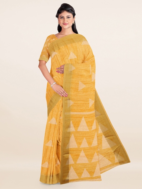 

Pothys Yellow & White Printed Saree