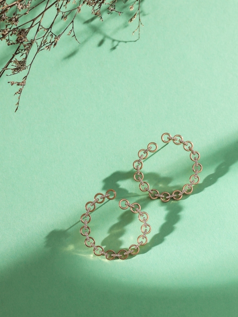 

shaze Gold-Plated Classic Hoop Earrings