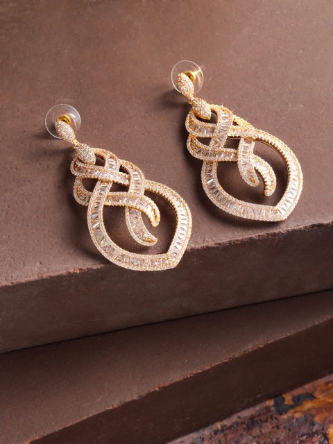 

shaze Gold-Plated Classic Drop Earrings
