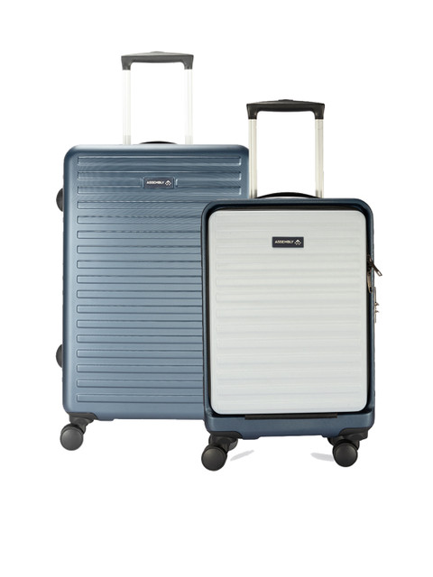 

THE ASSEMBLY Set Of 2 Blue Medium Hardsided Trolley & Cabin Suitcase Set
