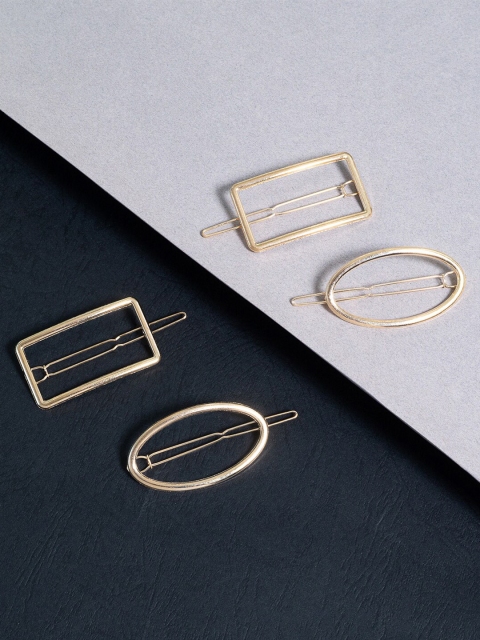 

Golden Peacock Women Gold-Toned Set of 4 Bobby Pins