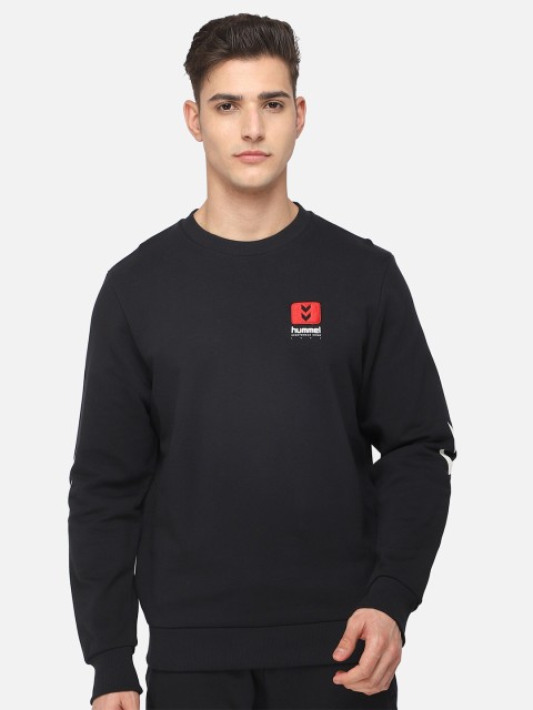 

hummel Men Black Pure Cotton Sweatshirt