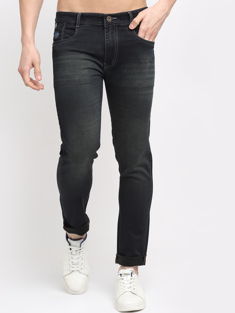 

Rodamo Men Green Slim Fit Heavy Fade Stretchable Jeans