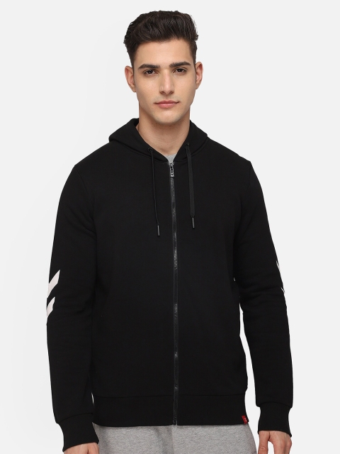 

hummel Men Black Hooded Sweatshirt
