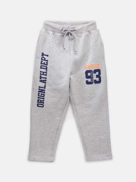 

NYNSH- PlusS Kids Boys Grey Melange Solid Track Pant
