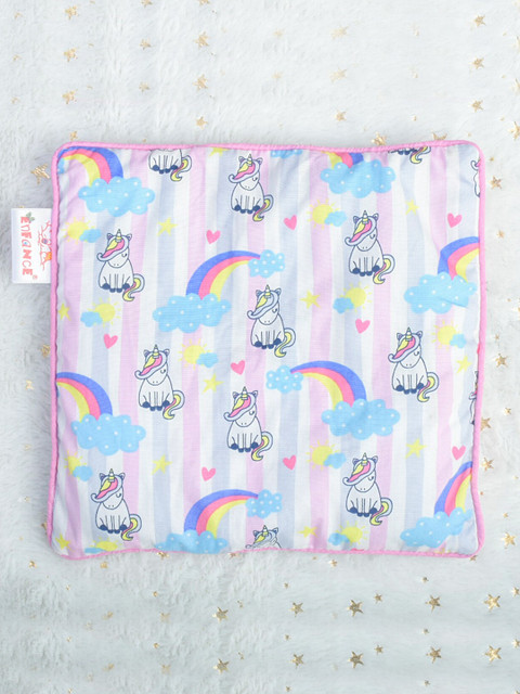 

Enfance Kids Pink & White Printed Cotton Sleep Pillow