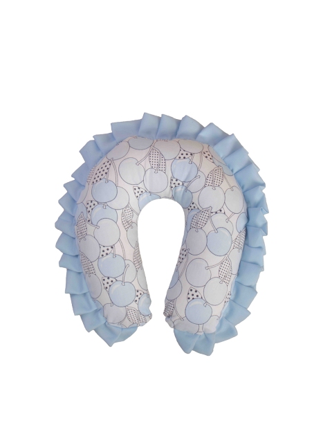 

Enfance Kids Blue & White Printed Cotton Sleep Pillow