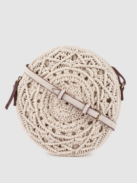 

Accessorize Nude-Coloured Textured Structured Sling Bag