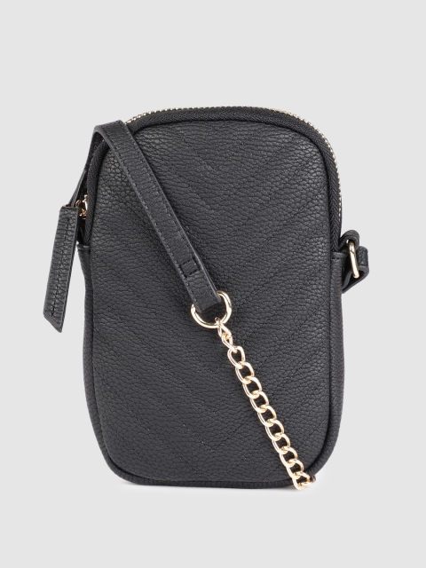 

Accessorize Black PU Structured Shoulder Bag